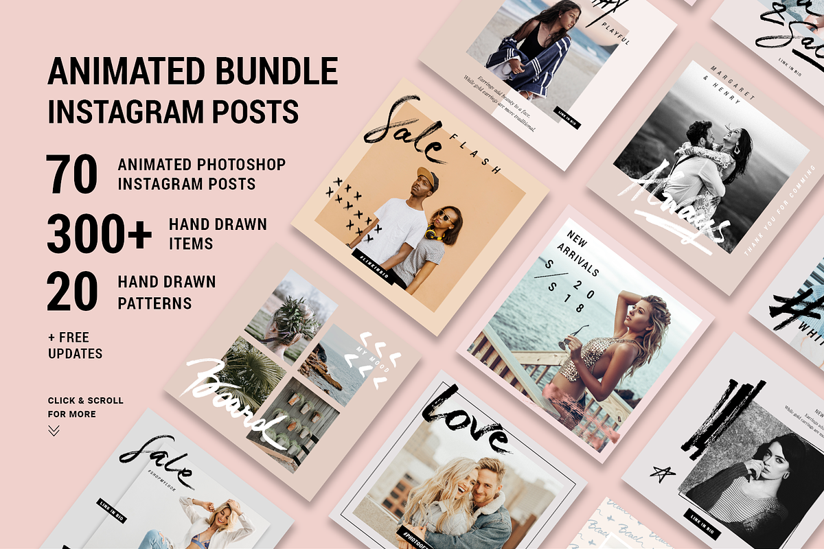 ANIMATED Instagram Posts Bundle in Instagram Templates - product preview 8