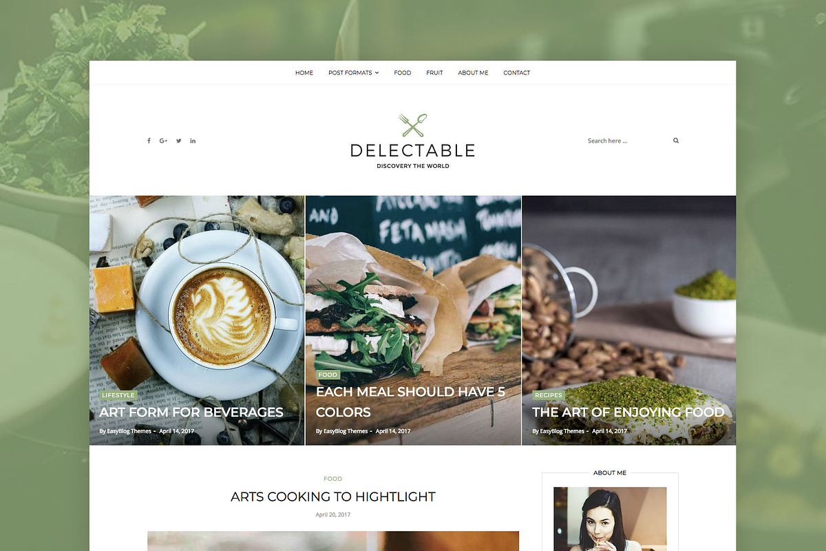 Delectable - Recipe & Food WP Theme in WordPress Blog Themes - product preview 8