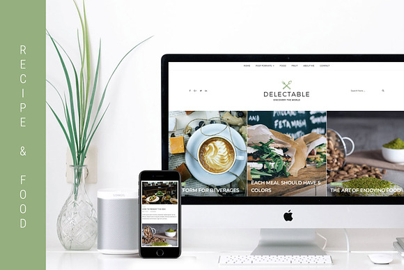 Delectable - Recipe & Food WP Theme in WordPress Blog Themes - product preview 1