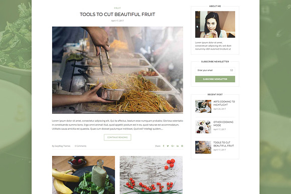 Delectable - Recipe & Food WP Theme in WordPress Blog Themes - product preview 2