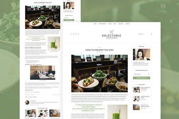 Delectable - Recipe & Food WP Theme in WordPress Blog Themes - product preview 3