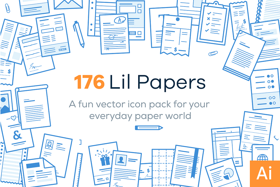Lil Papers - 176 paper icons in Book Icons - product preview 8
