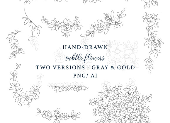 Navy Blue & Gold Graphic Collection in Illustrations - product preview 8