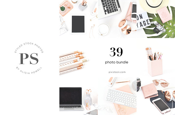 39 Photos - Rose Gold Stock Bundle in Graphics - product preview 4