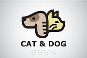 Cat and Dog Lover Logo Template