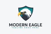 modern eagle shield logo template