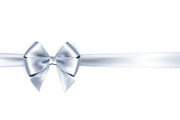 Vector bow and ribbon.