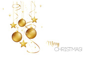 Christmas background gold baubles