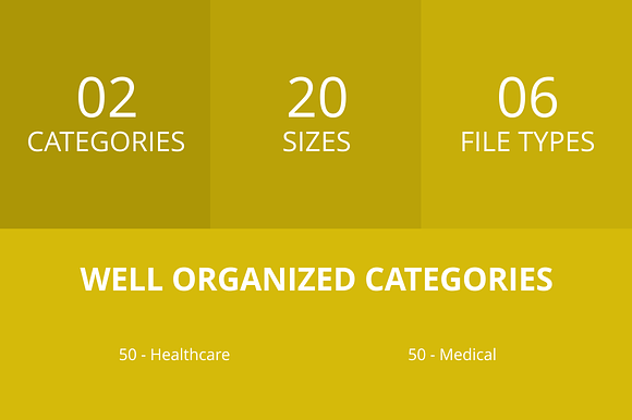 100 Medical General Line Icons in Graphics - product preview 2