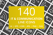 141 IT & Communication Line Icons