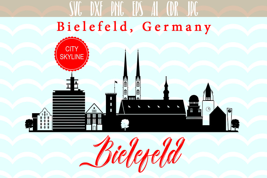 Bielefeld SVG skyline Germany City 