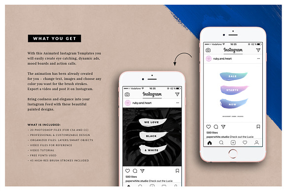 ANIMATED Painted Instagram Posts in Instagram Templates - product preview 1