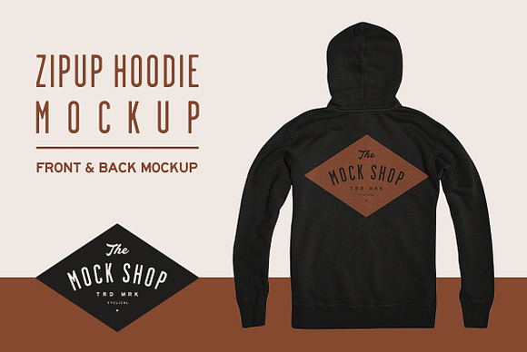Zipup Hoodie Mockup in Product Mockups - product preview 1