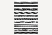 Seamless tire marks brushes