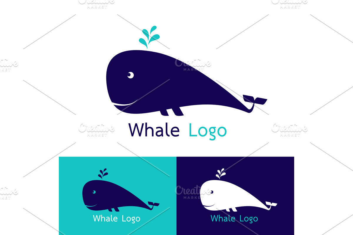 Whale logo Vector illustration in Logo Templates - product preview 8