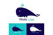 Whale logo Vector illustration