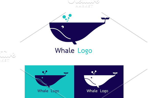 Whale logo Vector illustration in Logo Templates - product preview 1