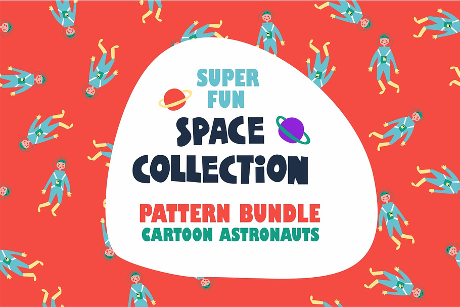 Pattern bundle "Cartoon space".  in Patterns - product preview 8