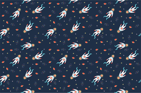 Pattern bundle "Cartoon space".  in Patterns - product preview 2