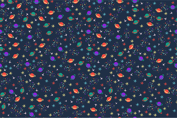 Pattern bundle "Cartoon space".  in Patterns - product preview 7