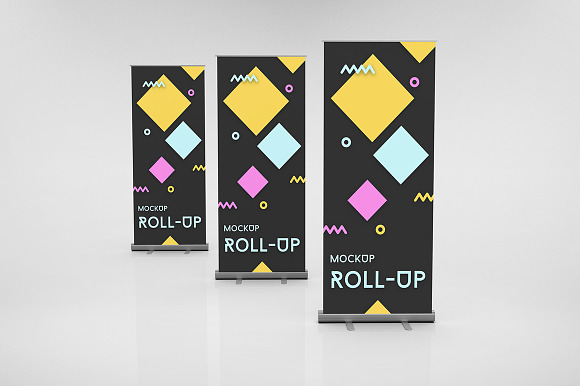 Rollups Mockups 7 scenes in Product Mockups - product preview 3