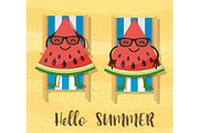 watermelons cartoon character