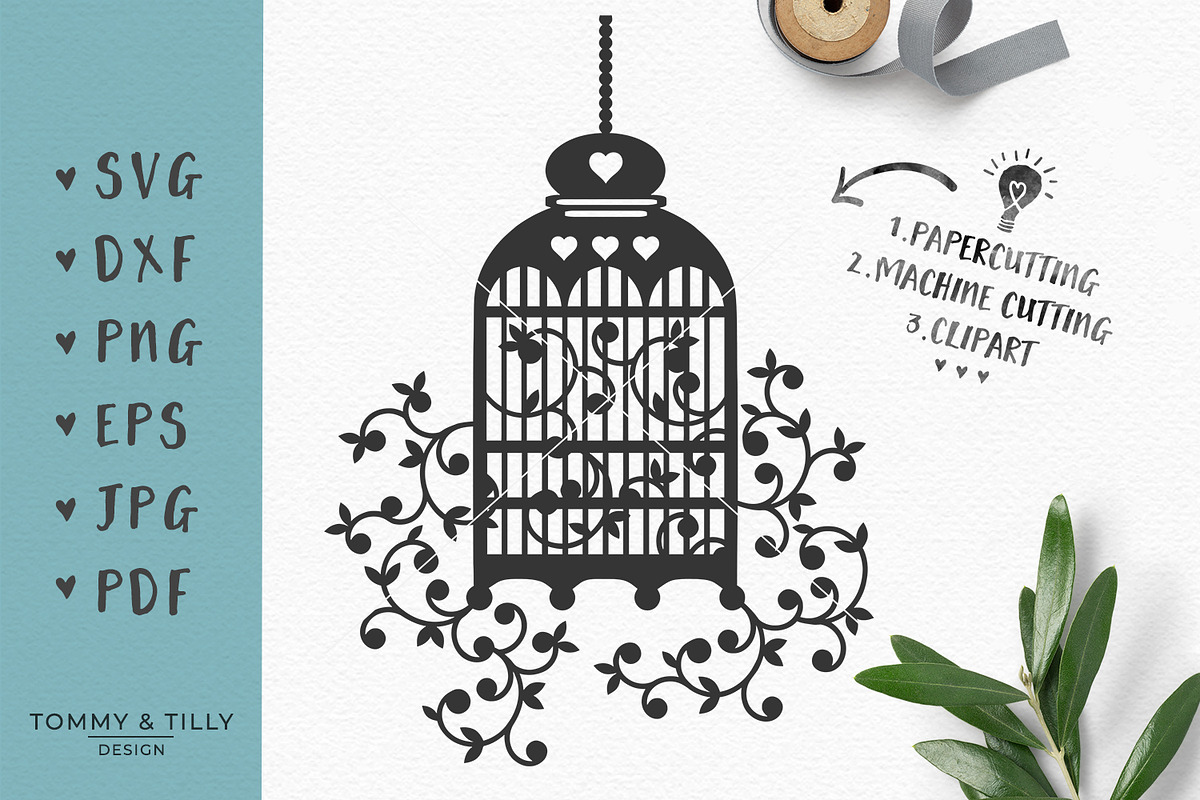 Birdcage - Wedding SVG & Clipart in Objects - product preview 8