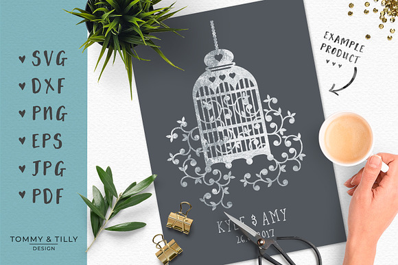 Birdcage - Wedding SVG & Clipart in Objects - product preview 3