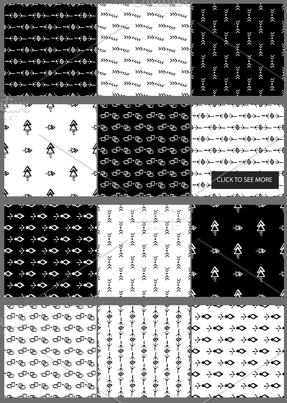 Black and white pattern collection in Patterns - product preview 2