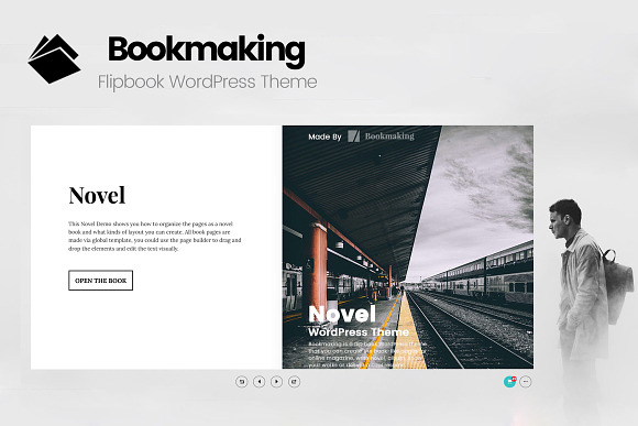 Bookmaking - Real 3D Flip Book Theme in WordPress Magazine Themes - product preview 1