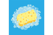 sponge foam bubbles