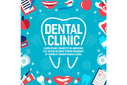 Vector poster of dental clinic tooth