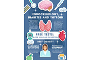 Vector poster for endocrinology