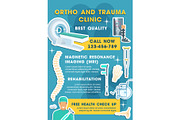 Vector medical poster for ortho and