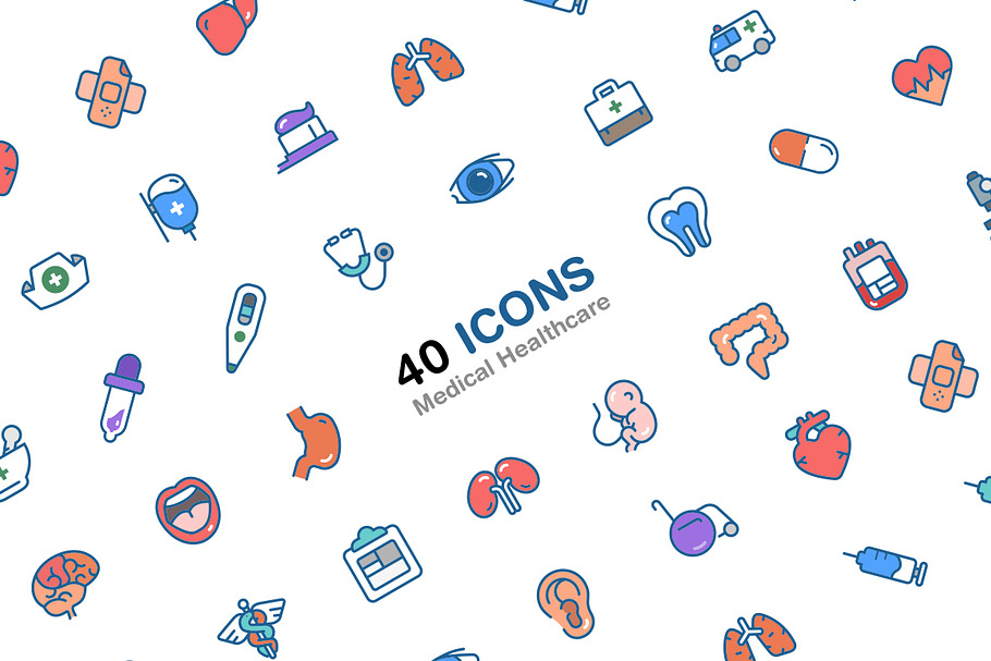 Medical Healthcare 40 icons in Medical Icons - product preview 8