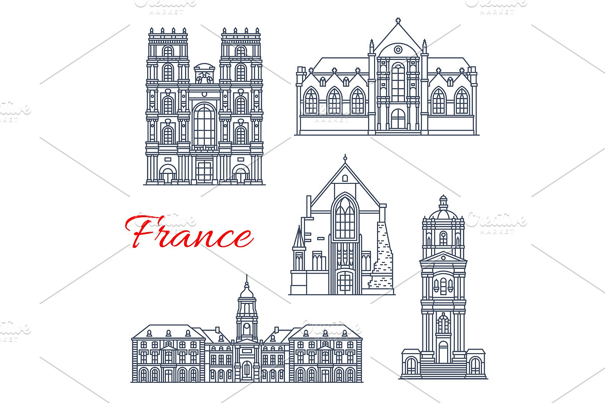 France Rennes vector architecture in Illustrations - product preview 8