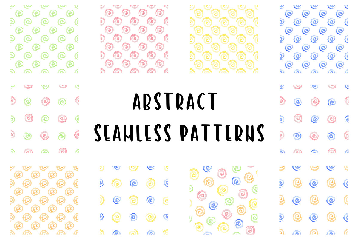 Abstract Watercolor Patterns in Patterns - product preview 8