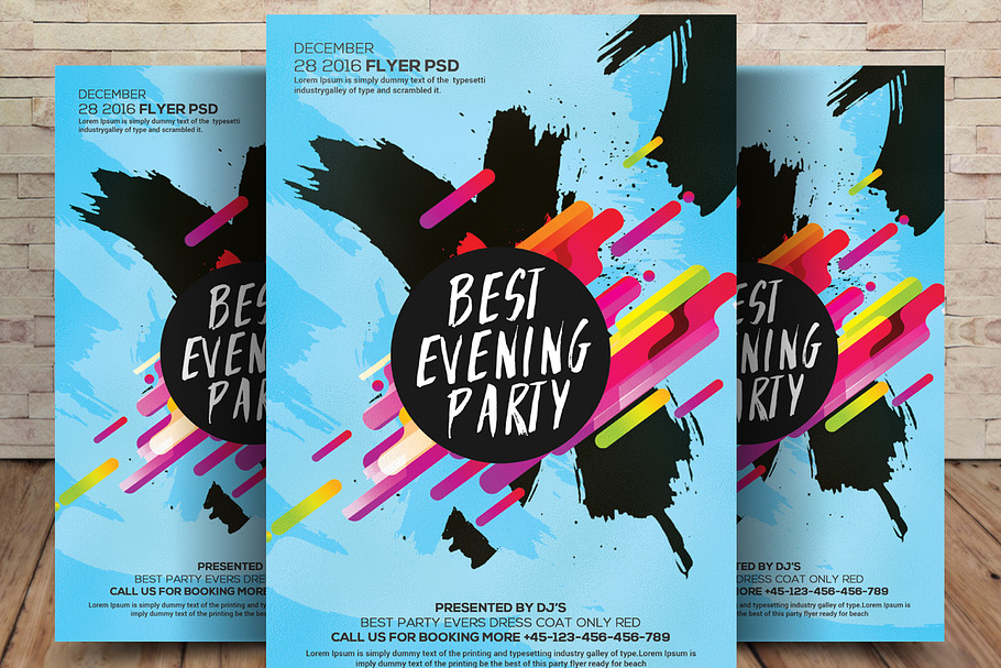 Night Club Space Party Flyer in Flyer Templates - product preview 8