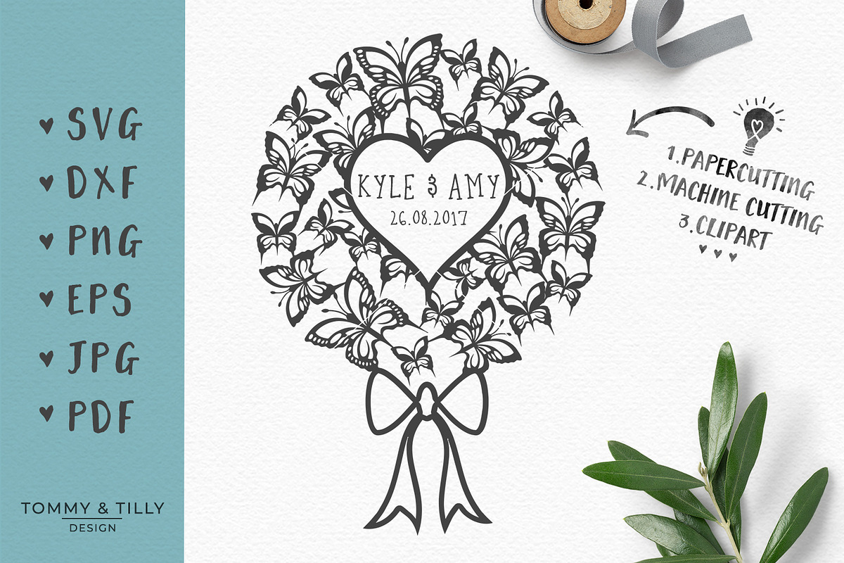 Butterfly Bouquet - SVG & Clipart in Objects - product preview 8