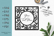 Round Floral Frame - SVG & Clipart