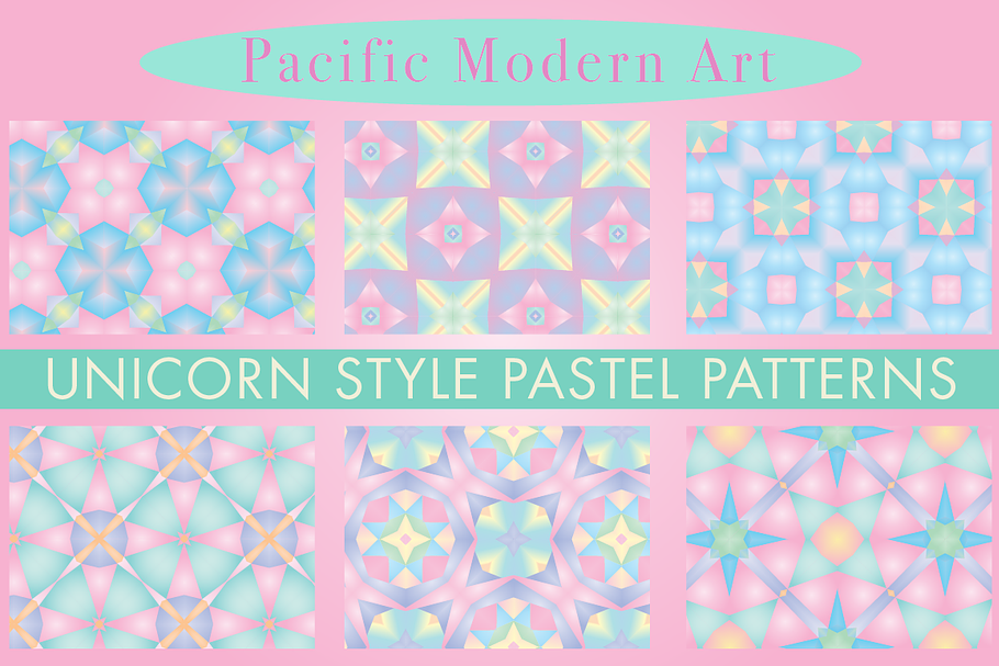 Unicorn Style Pastel Patterns in Patterns - product preview 8