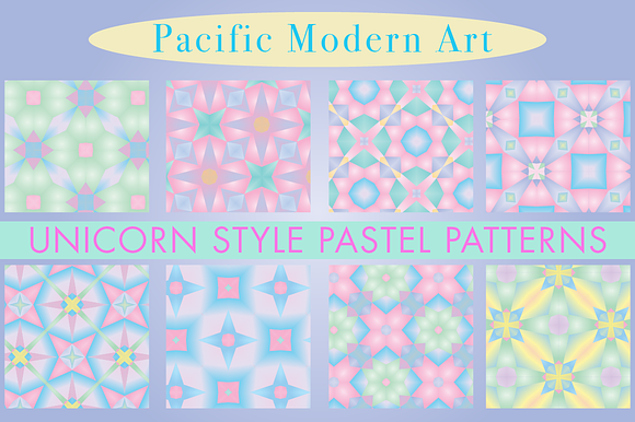 Unicorn Style Pastel Patterns in Patterns - product preview 1