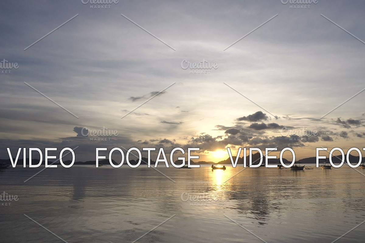 Beautiful sunset over sea. in Graphics - product preview 8