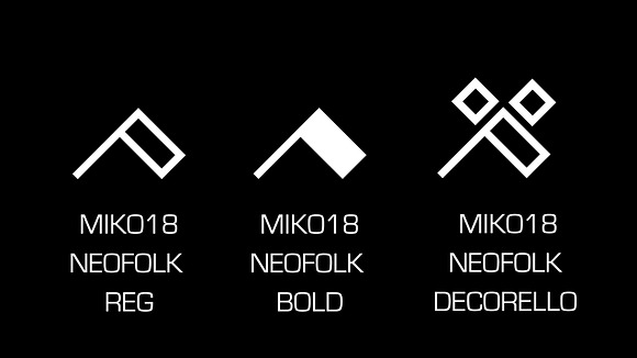 MIKO18 NEOFOLK Font family in Display Fonts - product preview 31