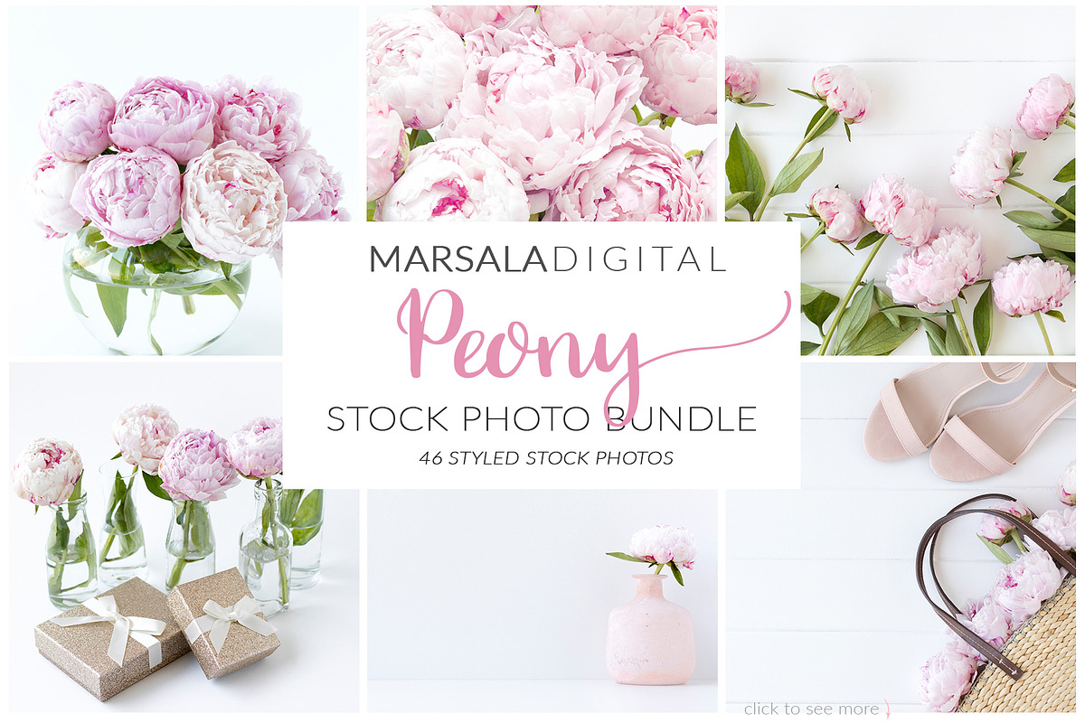Peony Styled Stock Photo Bundle  in Social Media Templates - product preview 8