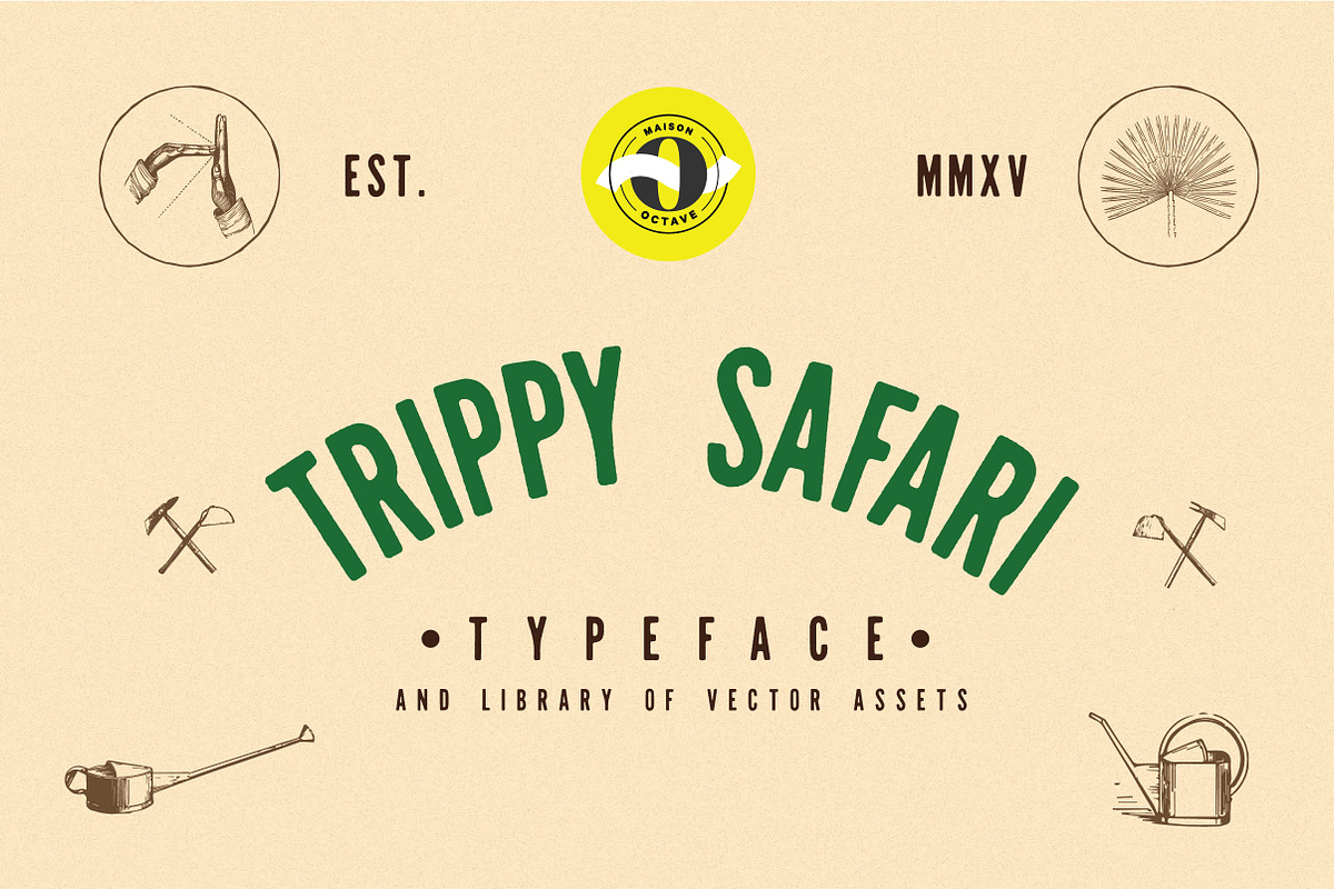 Trippy Safari Font & Illustrations in Display Fonts - product preview 8