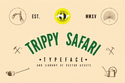 Trippy Safari Font & Illustrations
