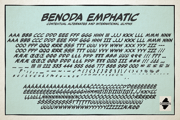 Benoda Emphatic in Sans-Serif Fonts - product preview 1