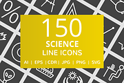 150 Science Line Inverted Icons