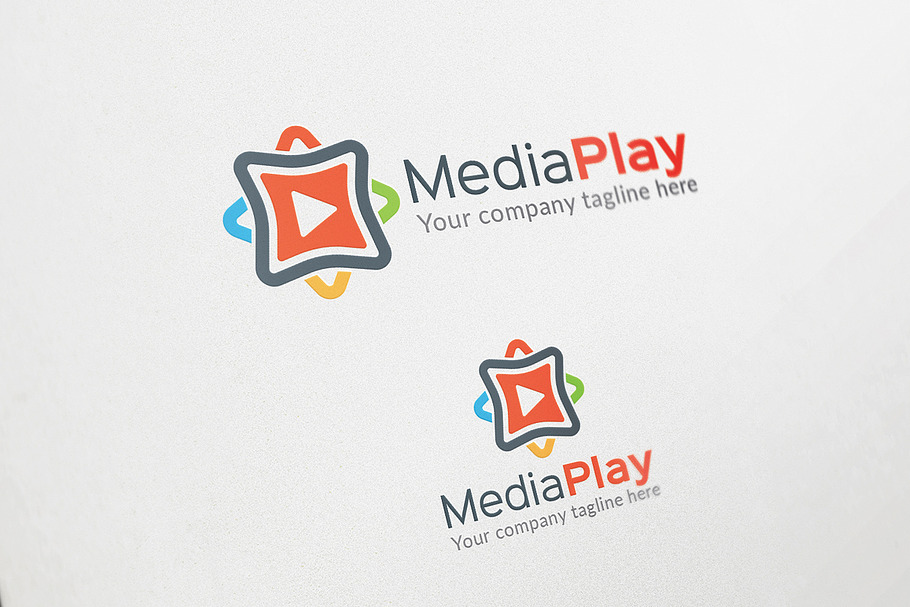 Media Play Logo Template in Logo Templates - product preview 8